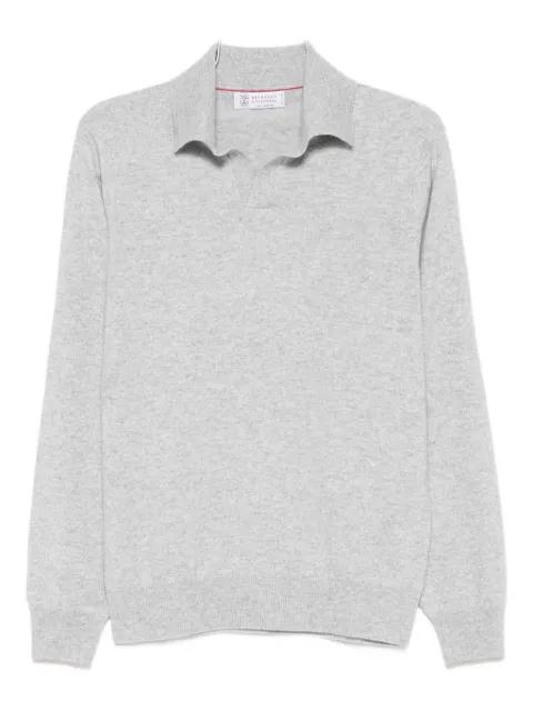 long-sleeve polo sweater by BRUNELLO CUCINELLI
