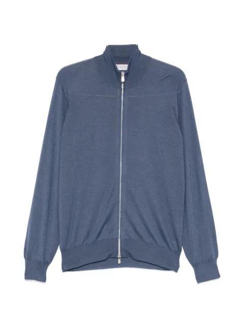 long-sleeve zip-fastening cardigan by BRUNELLO CUCINELLI