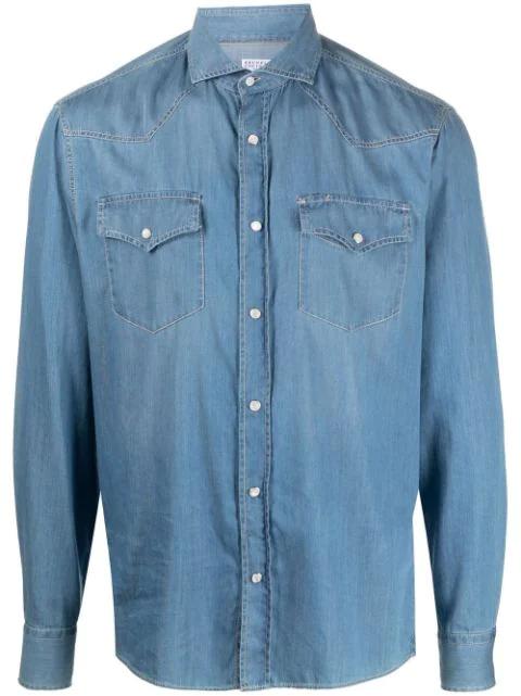 long-sleeved denim shirt by BRUNELLO CUCINELLI