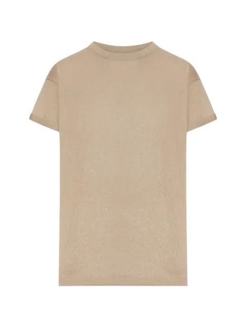 lurex-knit drop-shoulder T-shirt by BRUNELLO CUCINELLI