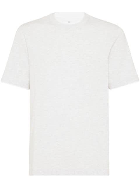 mélange-effect cotton T-shirt by BRUNELLO CUCINELLI