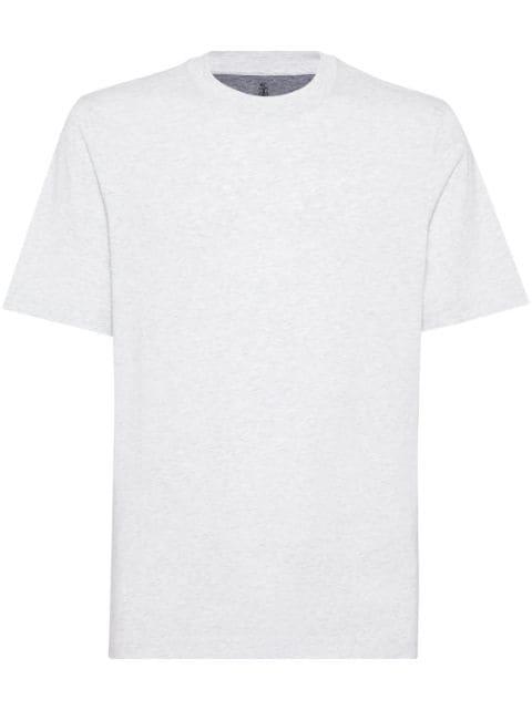 mélange-effect cotton-blend T-shirt by BRUNELLO CUCINELLI
