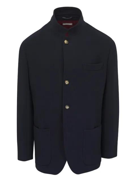 mandarin-collar coat by BRUNELLO CUCINELLI