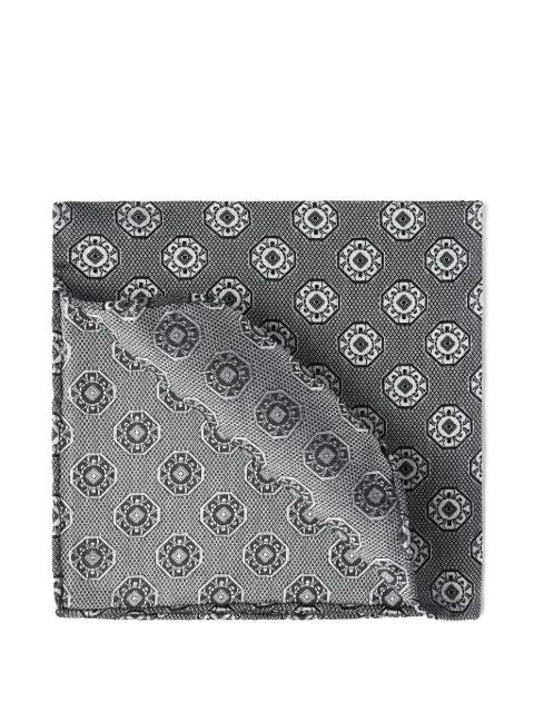 medallion-print silk pocket square by BRUNELLO CUCINELLI