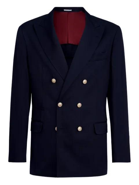 metal-buttons twill blazer by BRUNELLO CUCINELLI