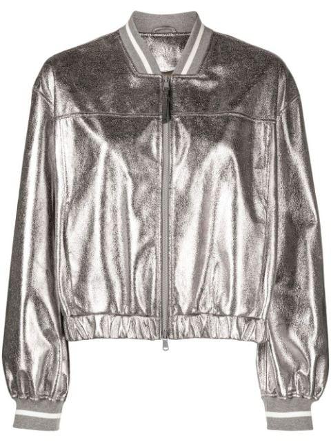 metallic bomber jacket by BRUNELLO CUCINELLI