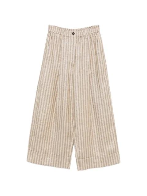 metallic-effect striped trousers by BRUNELLO CUCINELLI