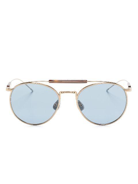 metallic round-frame sunglasses by BRUNELLO CUCINELLI