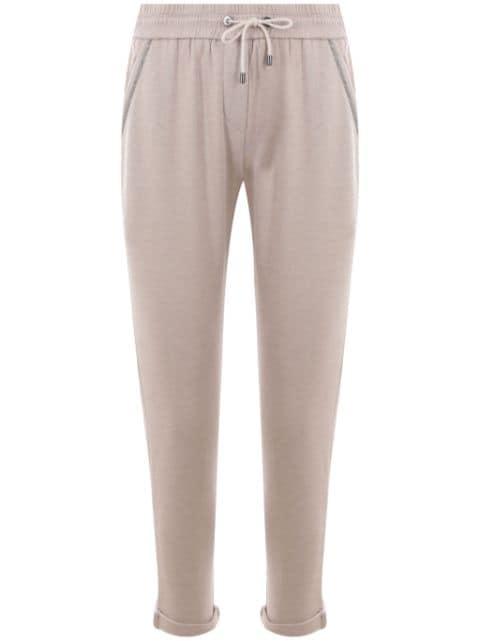 monili-embellished drawstring sweatpants by BRUNELLO CUCINELLI