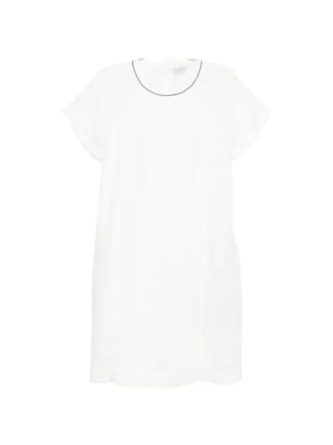 monili-trim raglan-sleeve MINI dress by BRUNELLO CUCINELLI