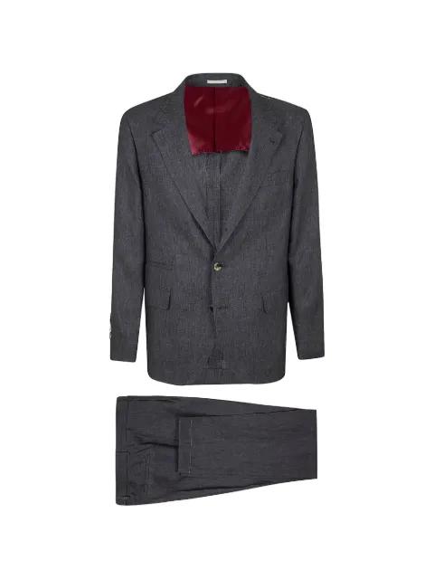 notched-lapel single-breasted suit by BRUNELLO CUCINELLI