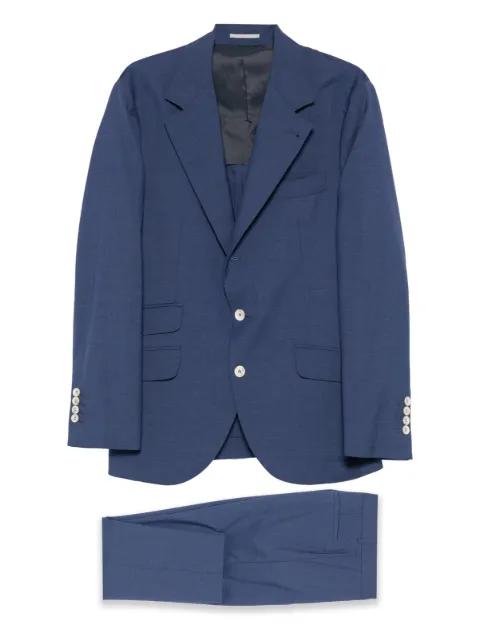 notched-lapel single-breasted suit by BRUNELLO CUCINELLI