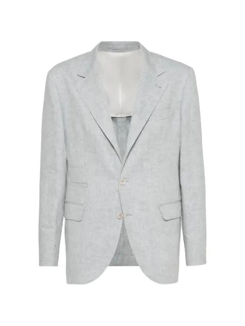notched-lapels single-breasted blazer by BRUNELLO CUCINELLI