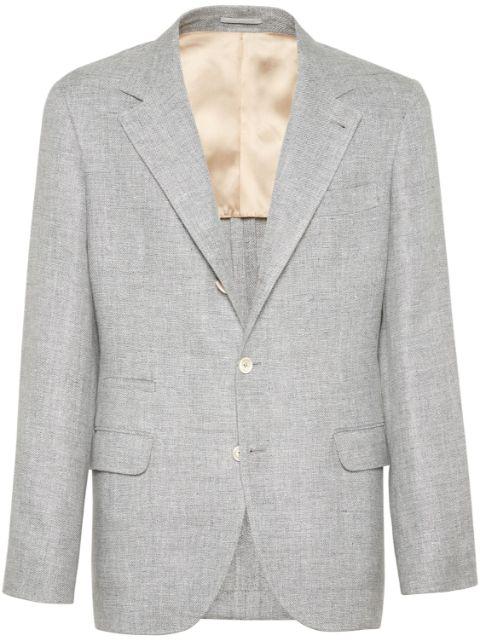 notched-lapels single-breasted blazer by BRUNELLO CUCINELLI