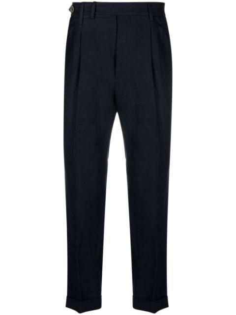 off-centre linen trousers by BRUNELLO CUCINELLI