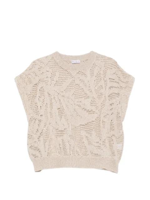 open-knit sweater by BRUNELLO CUCINELLI