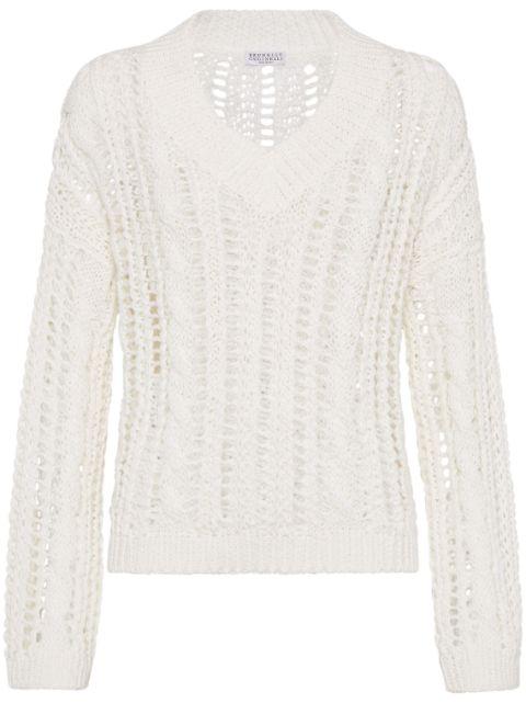 open-knit sweater by BRUNELLO CUCINELLI