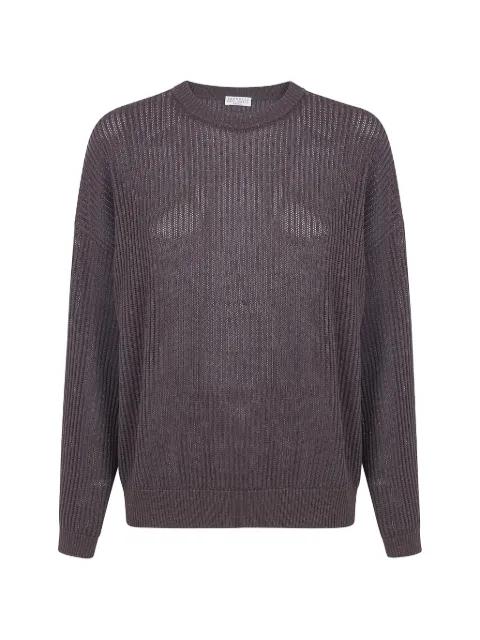 open-knit sweater by BRUNELLO CUCINELLI