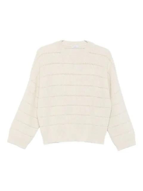 open-knit sweater by BRUNELLO CUCINELLI