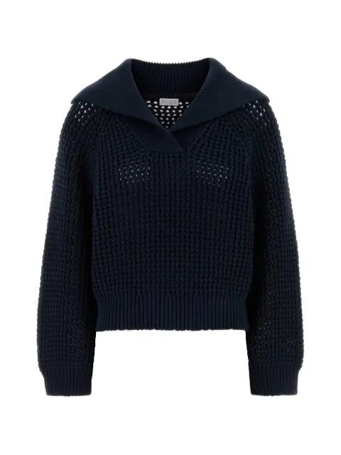 open-stitch sweater by BRUNELLO CUCINELLI