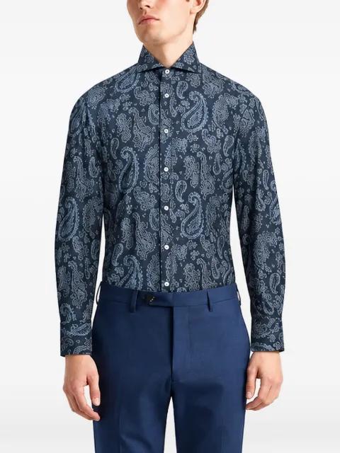paisley-print button-down shirt by BRUNELLO CUCINELLI