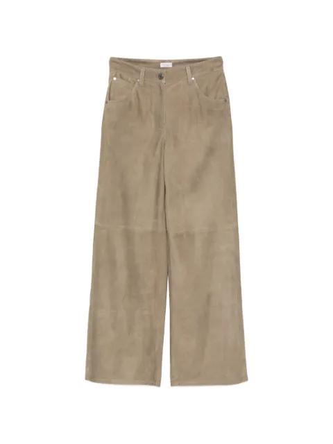 panelled leather trousers by BRUNELLO CUCINELLI