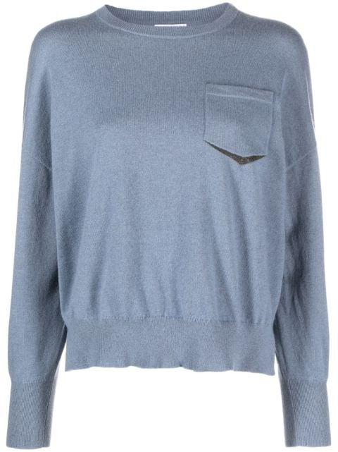 patch-pocket cashmere jumper by BRUNELLO CUCINELLI
