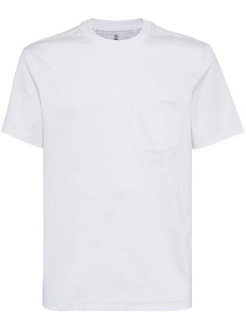 patch-pocket crew-neck T-shirt by BRUNELLO CUCINELLI