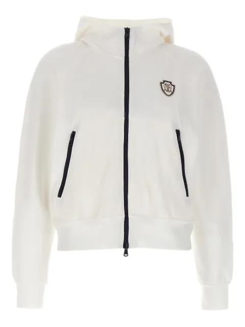 patch-pocket zip-up hoodied jacket by BRUNELLO CUCINELLI