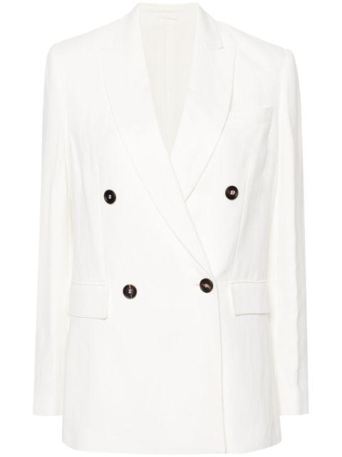 peak-lapels double-breasted blazer by BRUNELLO CUCINELLI