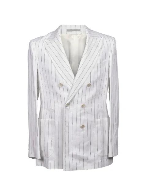pinstripe-pattern double-breasted blazer by BRUNELLO CUCINELLI