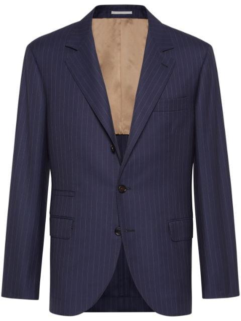 pinstripe virgin-wool blazer by BRUNELLO CUCINELLI