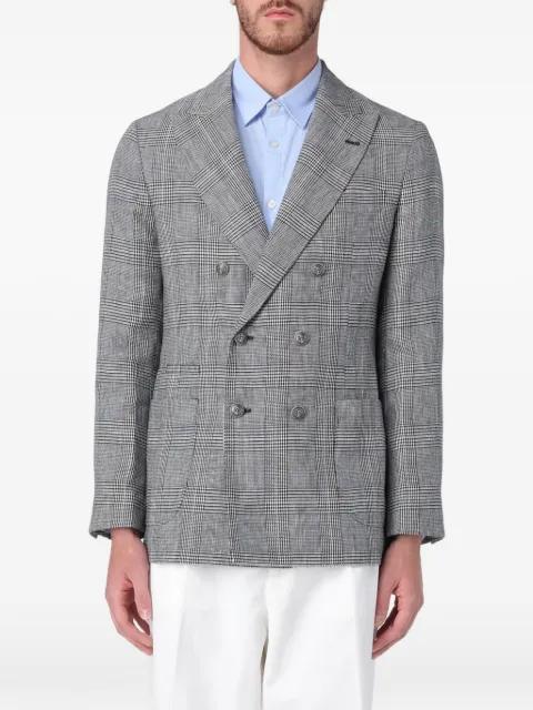 plaid double-breasted blazer by BRUNELLO CUCINELLI