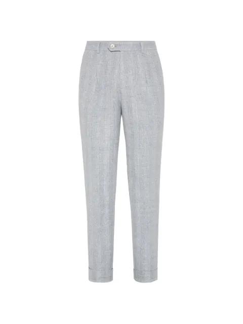 pleated-design turned-up trousers by BRUNELLO CUCINELLI