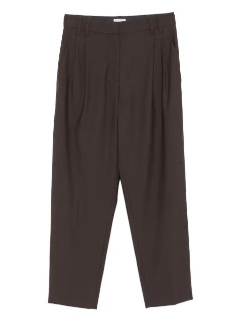 pleated wool straight trousers by BRUNELLO CUCINELLI