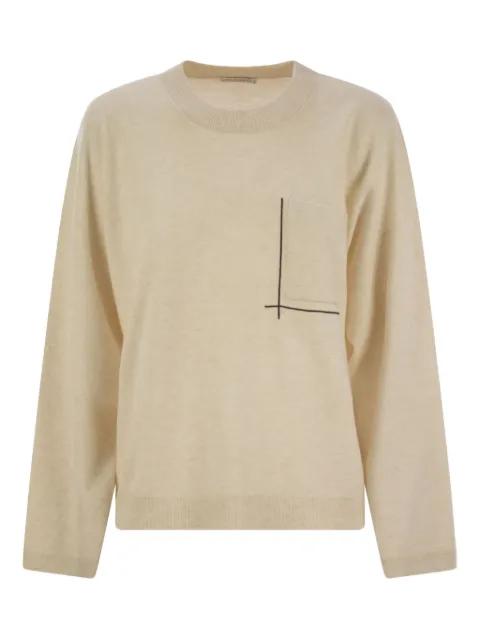 pocket crew-neck sweater by BRUNELLO CUCINELLI