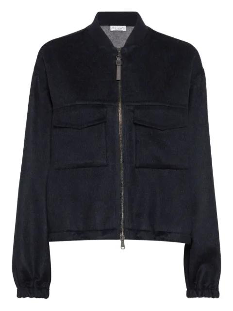 pocket-detail zip-front jacket by BRUNELLO CUCINELLI