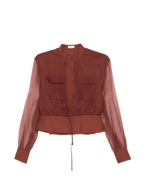 pocket drawstring blouse by BRUNELLO CUCINELLI