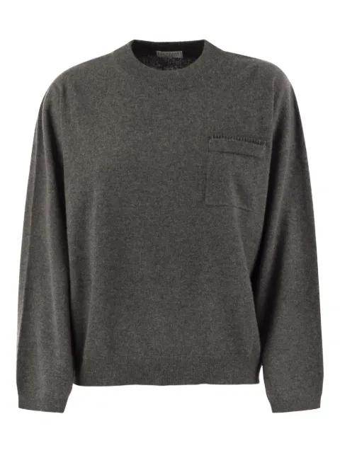 pocket-embellished sweater by BRUNELLO CUCINELLI