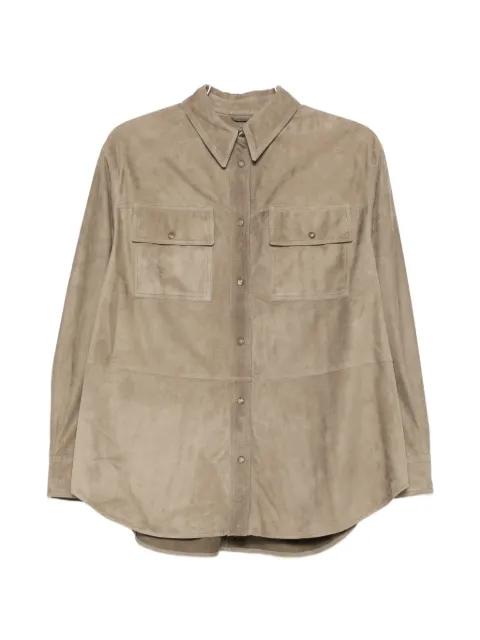 pocket leather shirt by BRUNELLO CUCINELLI