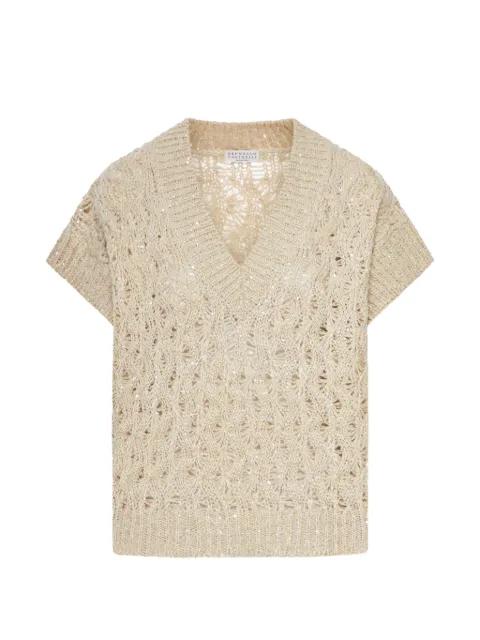 pointelle-knit top by BRUNELLO CUCINELLI