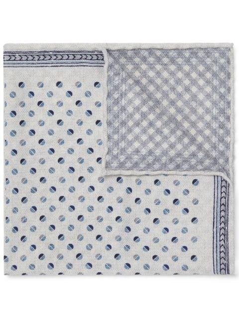 polka dot-print silk pocket square by BRUNELLO CUCINELLI