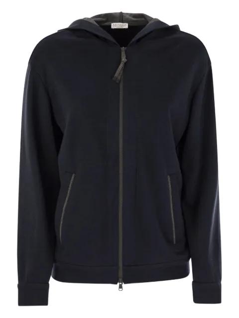 precious stripe hoodie by BRUNELLO CUCINELLI