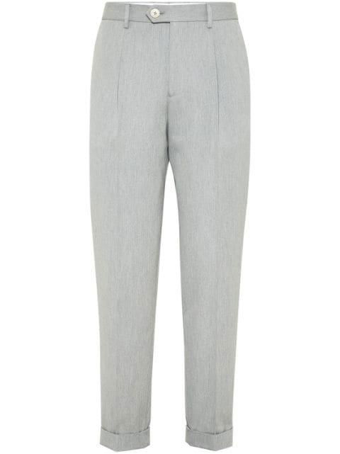 pressed-crease tapered trousers by BRUNELLO CUCINELLI