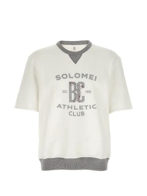 printed ribbed sweatshirt by BRUNELLO CUCINELLI