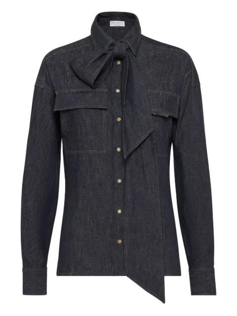 pussy-bow shirt by BRUNELLO CUCINELLI