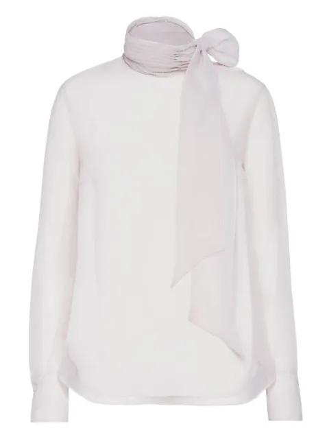 pussybow silk blouse by BRUNELLO CUCINELLI