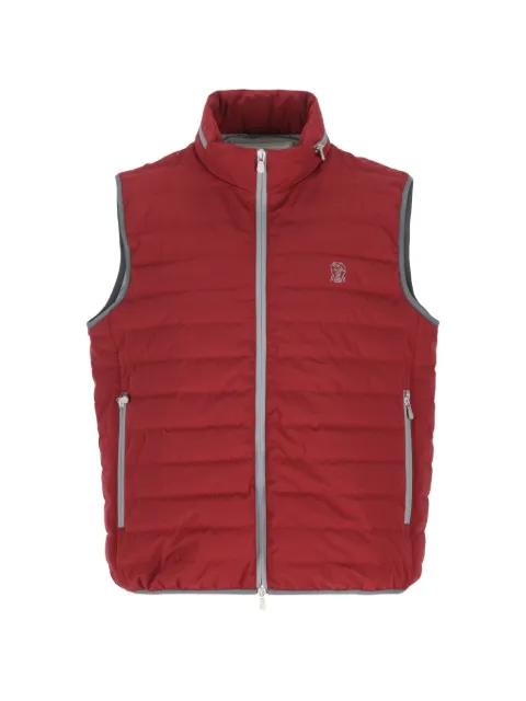 quilted-design gilet by BRUNELLO CUCINELLI
