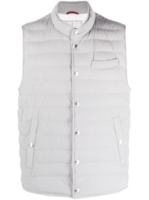 quilted padded down gilet by BRUNELLO CUCINELLI
