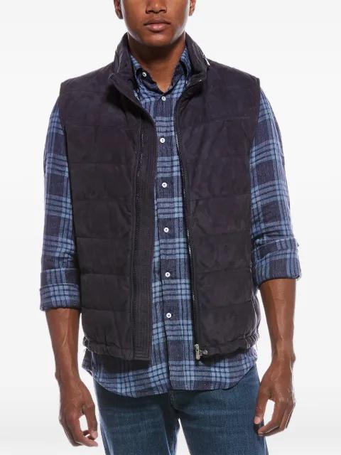 quilted suede gilet by BRUNELLO CUCINELLI
